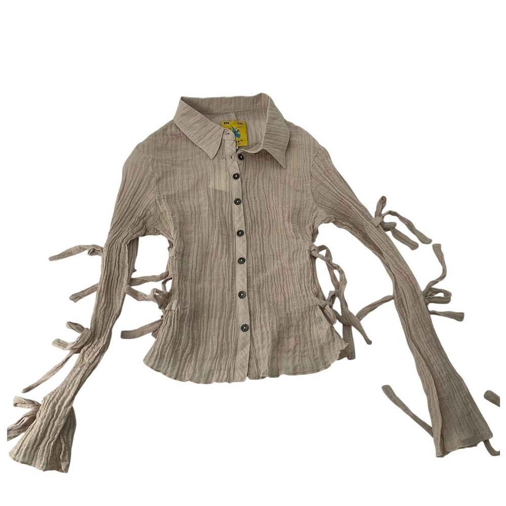 UNIF Button Up Size S Tan Excellent